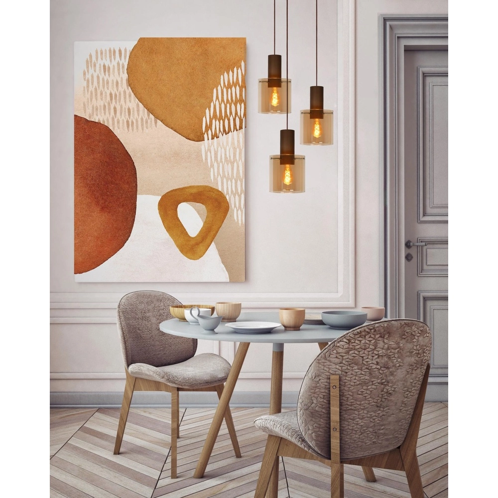 Pendant lamp Toledo Amber glass 3-lights Lucide 5411212740861