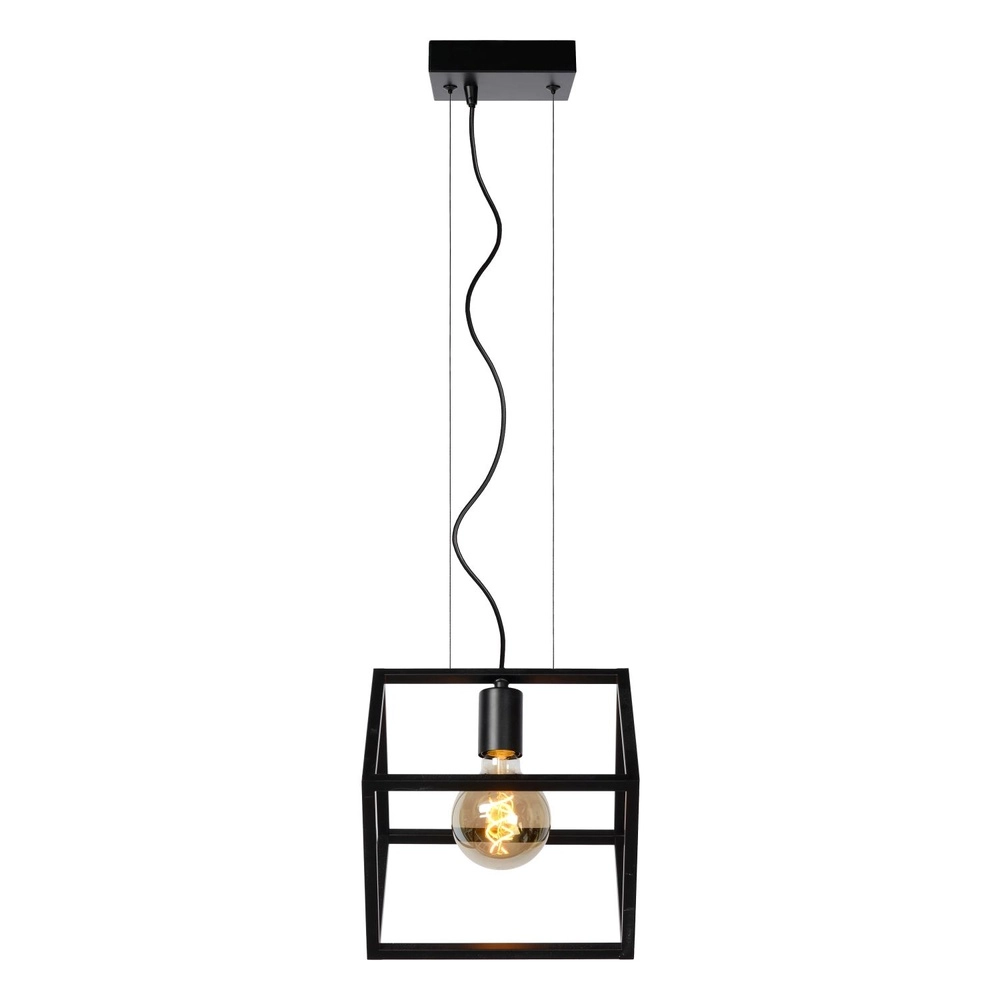 Modern pendant lamp Fabian Black Lucide 5411212010797