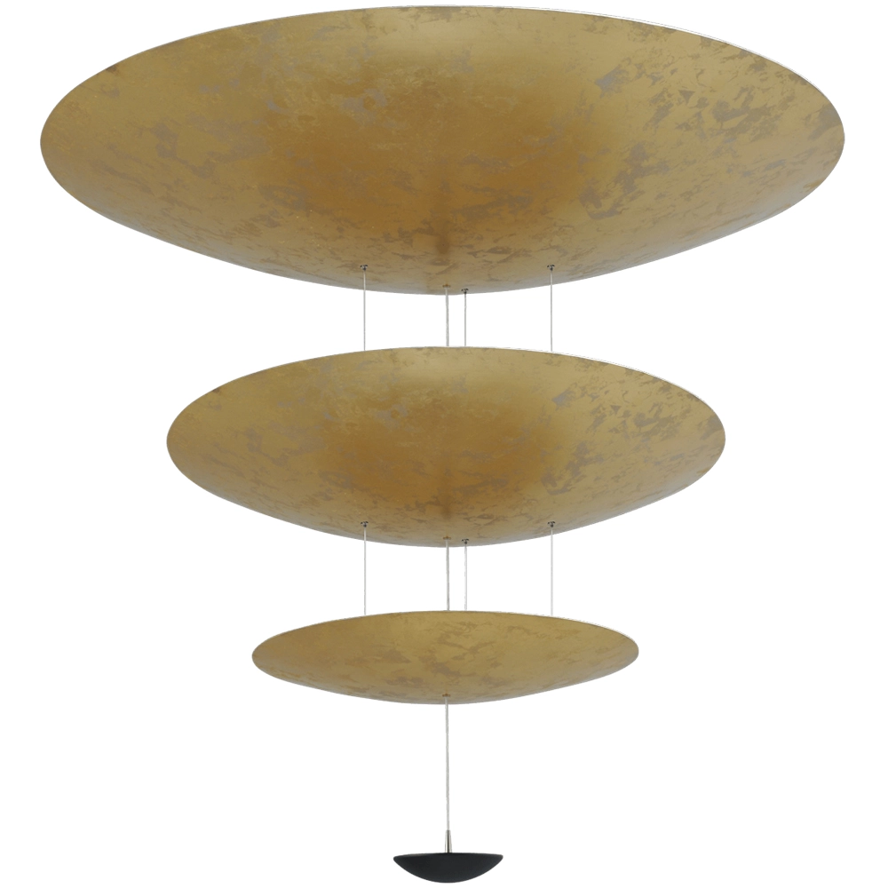 Ceiling lamp Zyan black with gold 3-lights