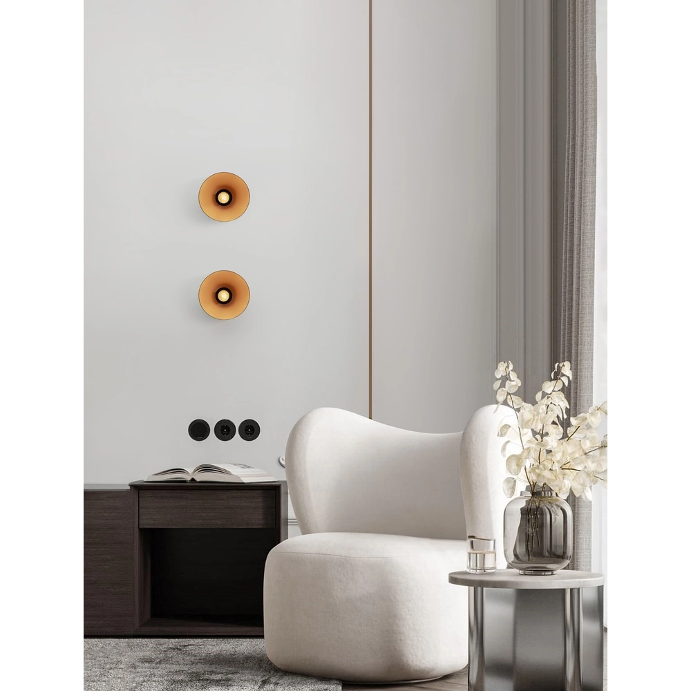 Design wall lamp Onia black with gold Lyora 5212017458179