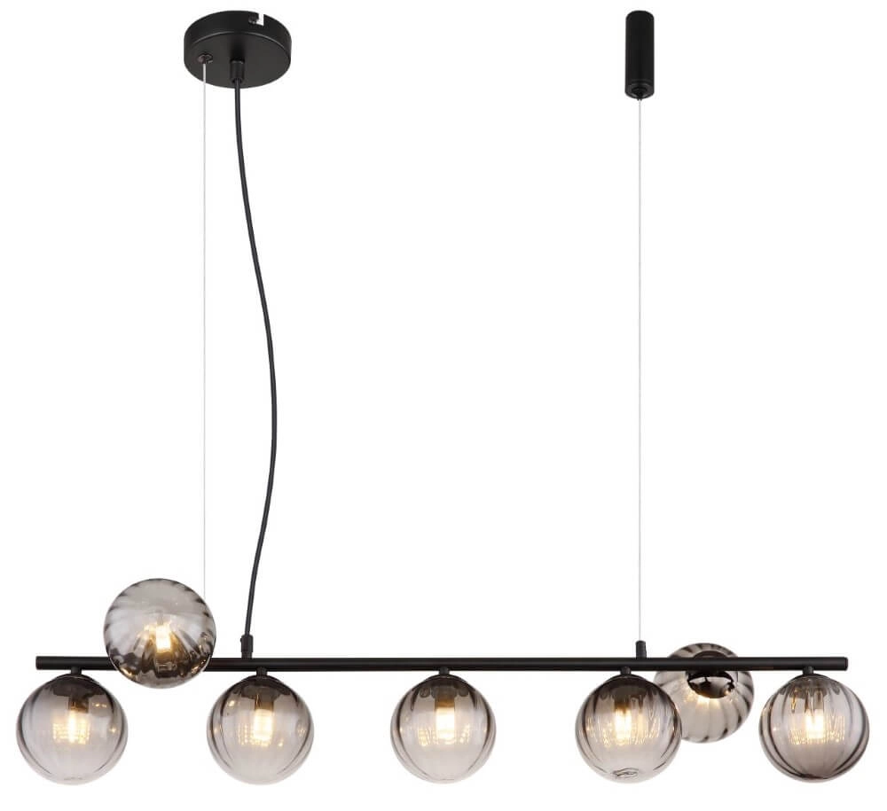 7-light pendant lamp Dallerta smoke glass Globo 9007371452576