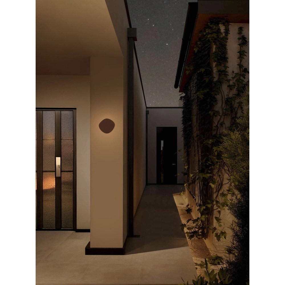 Design wall lamp Balic outside rust brown