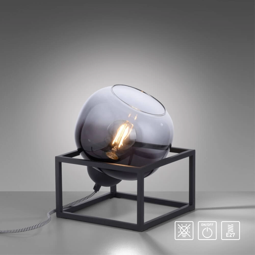 Black table lamp Zea Just Light 4043689993771