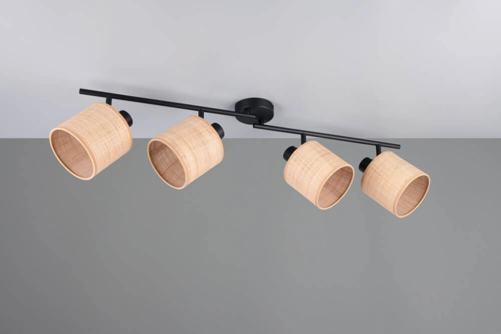 4-light ceiling lamp Aimee with cream caps Trio 4017807637359