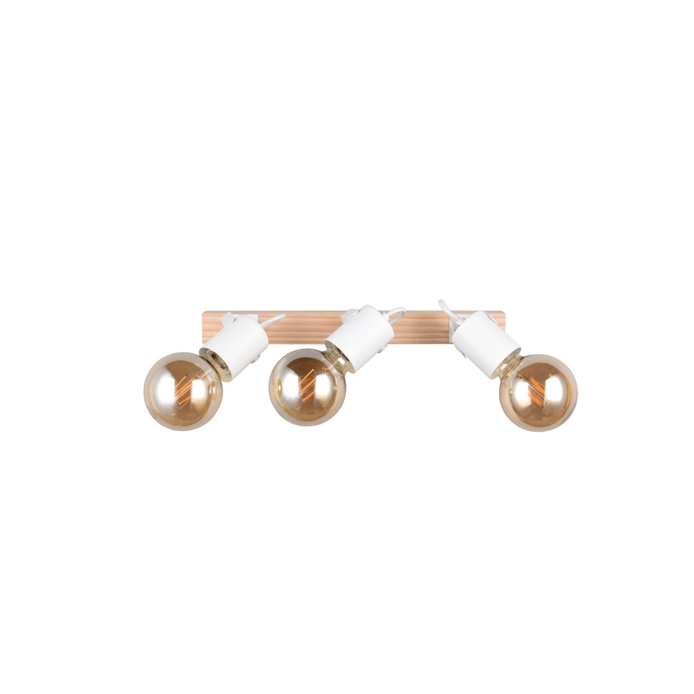Ceiling lamp 3-lights Lynar white with wood Trio 4017807672015