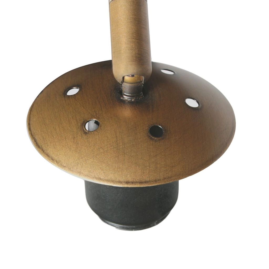 Bronze arc lamp Vela Lino with cream shade Ø60cm Steinhauer 8712746185683