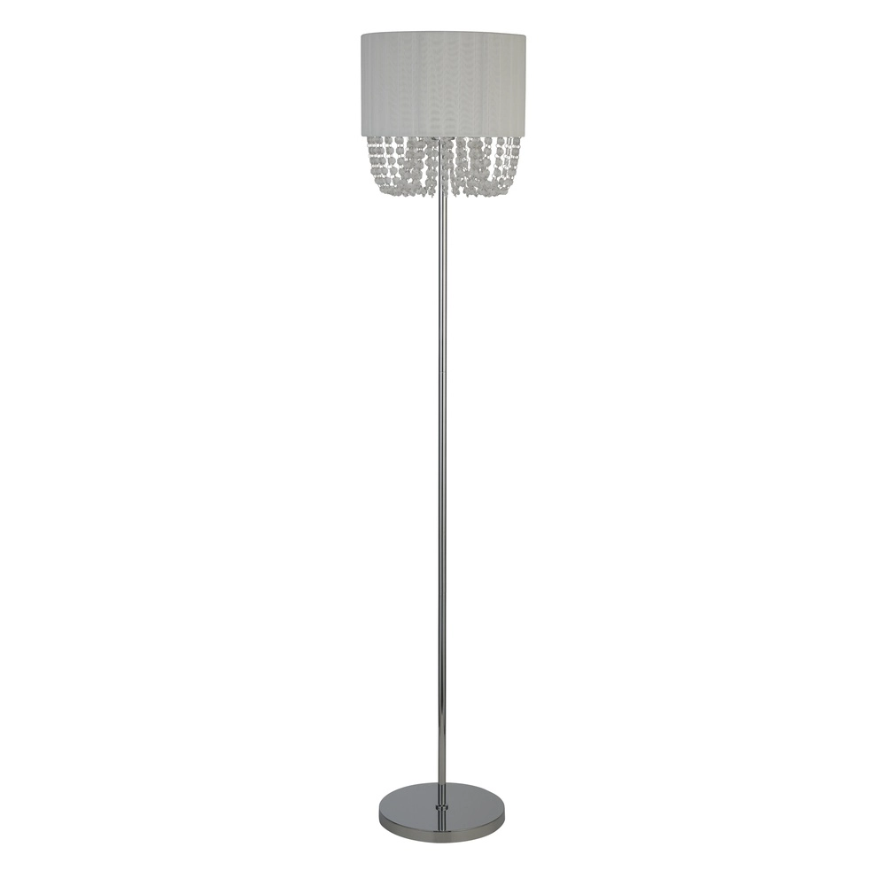 Floor lamp Bellano chrome with white