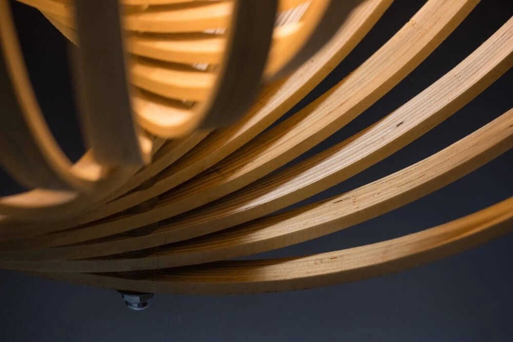 Wooden pendant lamp Woody Ø 43.5cm ETH 8720195305323