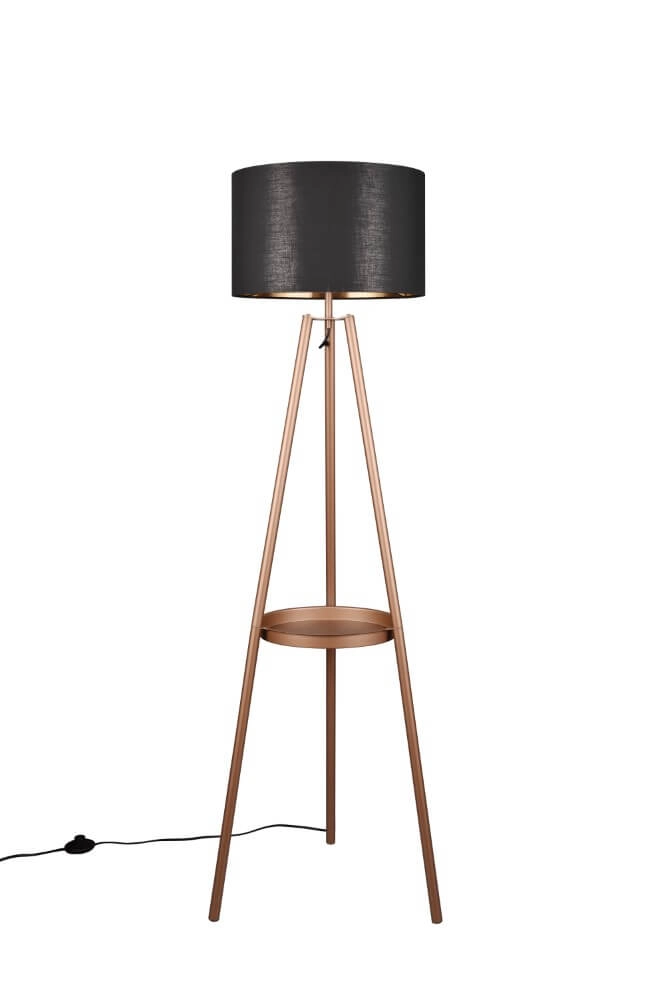 Standing floor lamp Colette black with gold