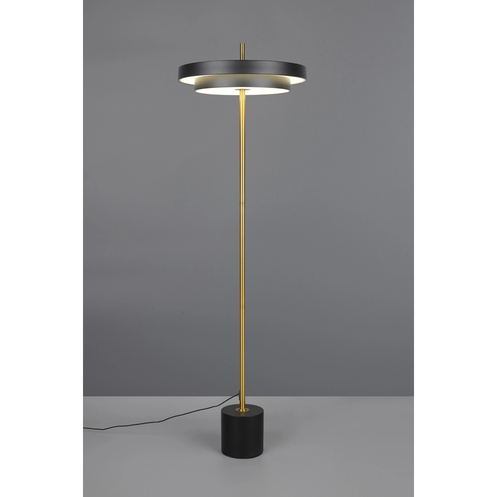 Modern floor lamp Keaton black with gold Trio 4017807655926