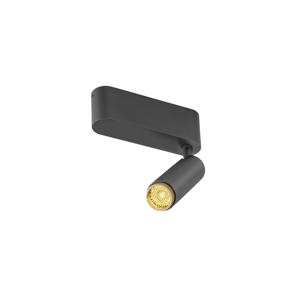 Surface-mounted spot Grip! S black with gold 3000K
