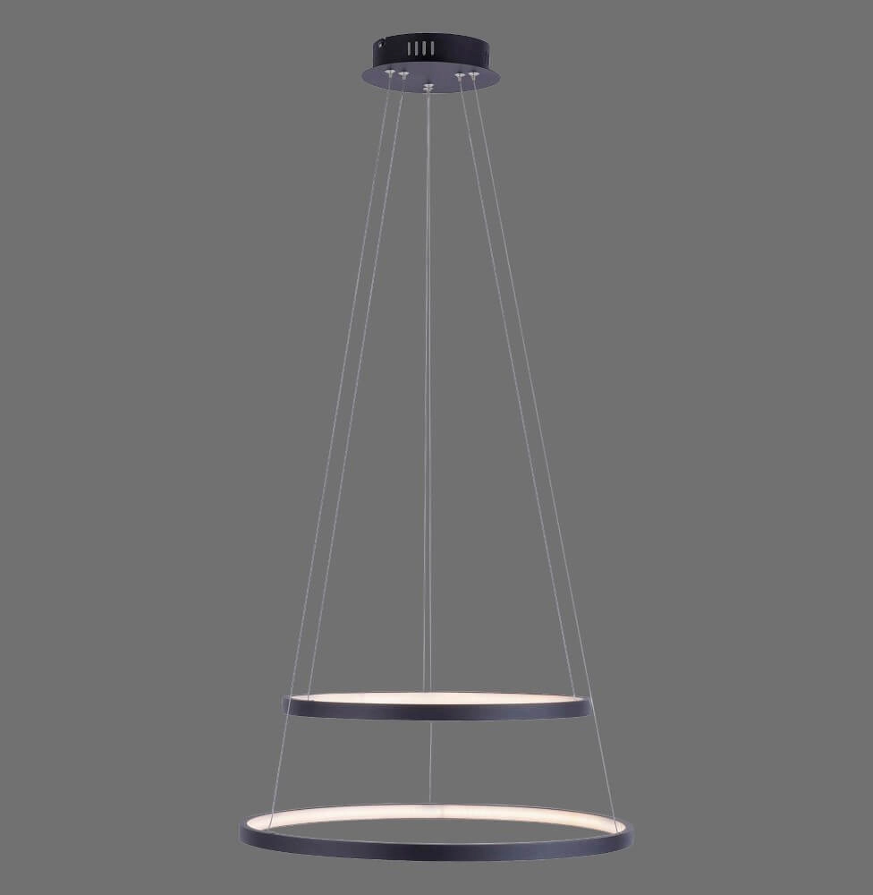 Round pendant lamp Circle anthracite Just Light 4043689960353