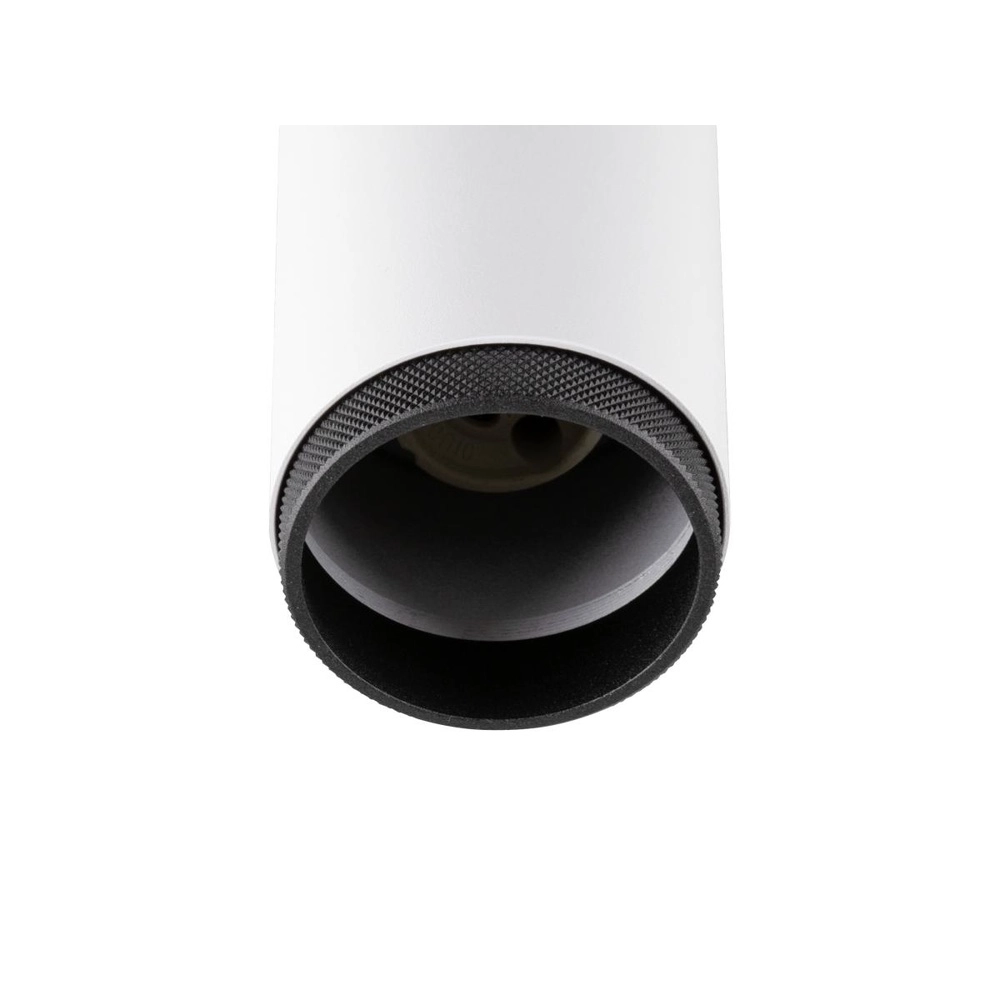 Surface-mounted spot Grip! L white with black ring SLV 4024163304443