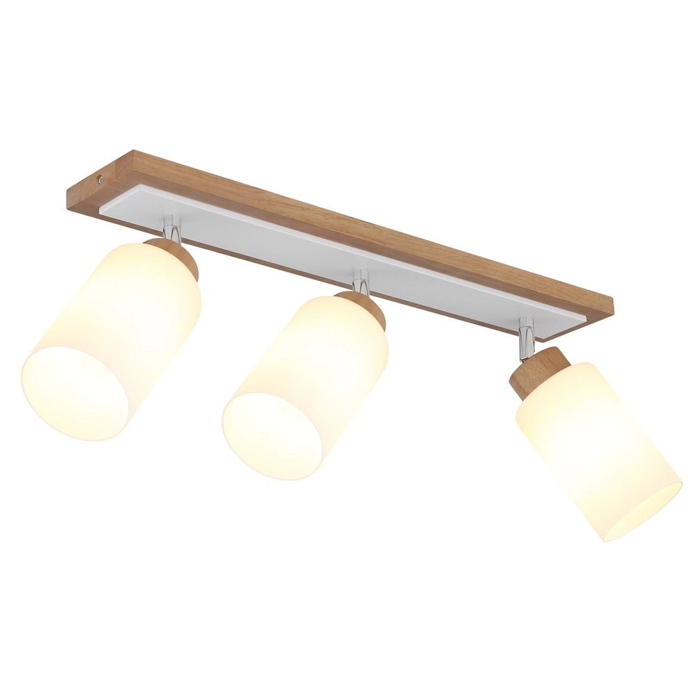 Ceiling lamp Rowena 3-light wood