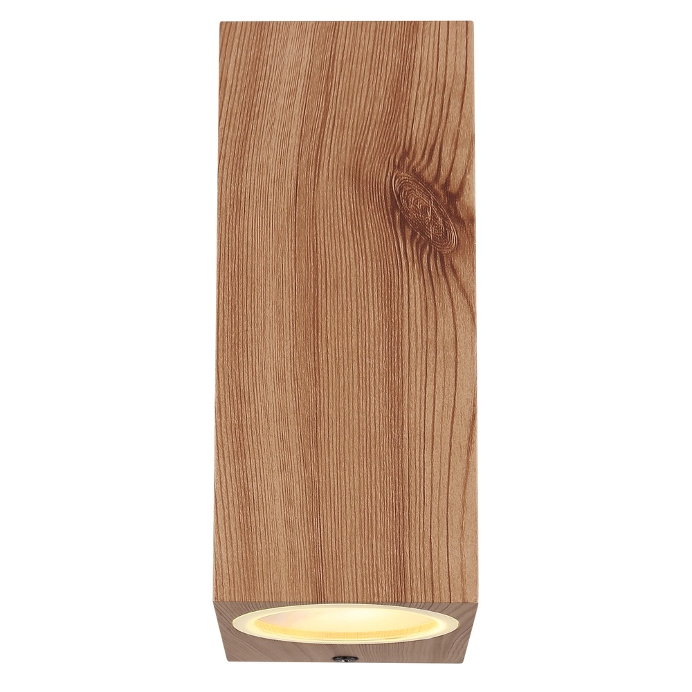 Sleek surface-mounted spot Veronika Up & Down Wood Globo 9007371444786