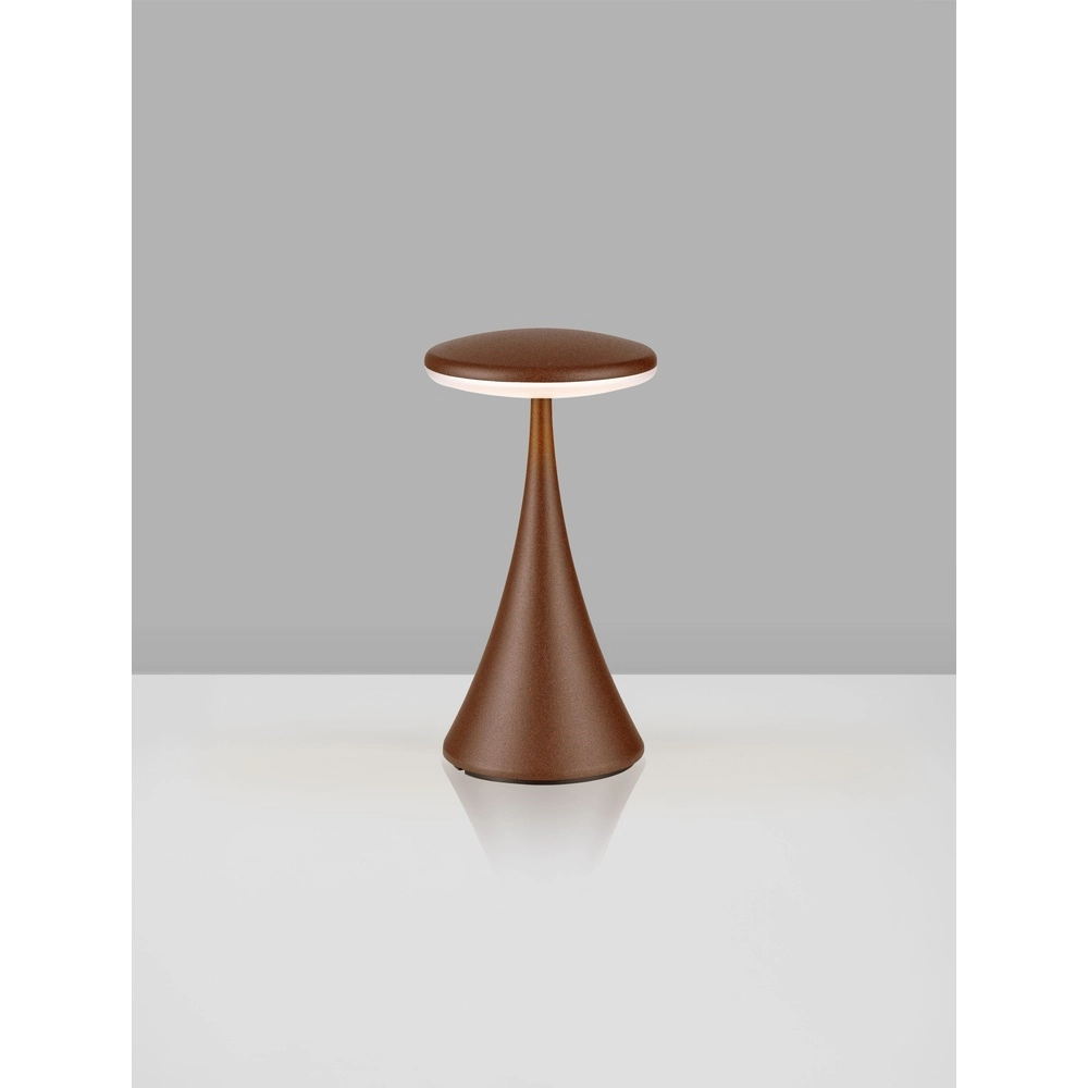 Table lamp Elbo rusty brown rechargeable with USB Lyora 5212017476944