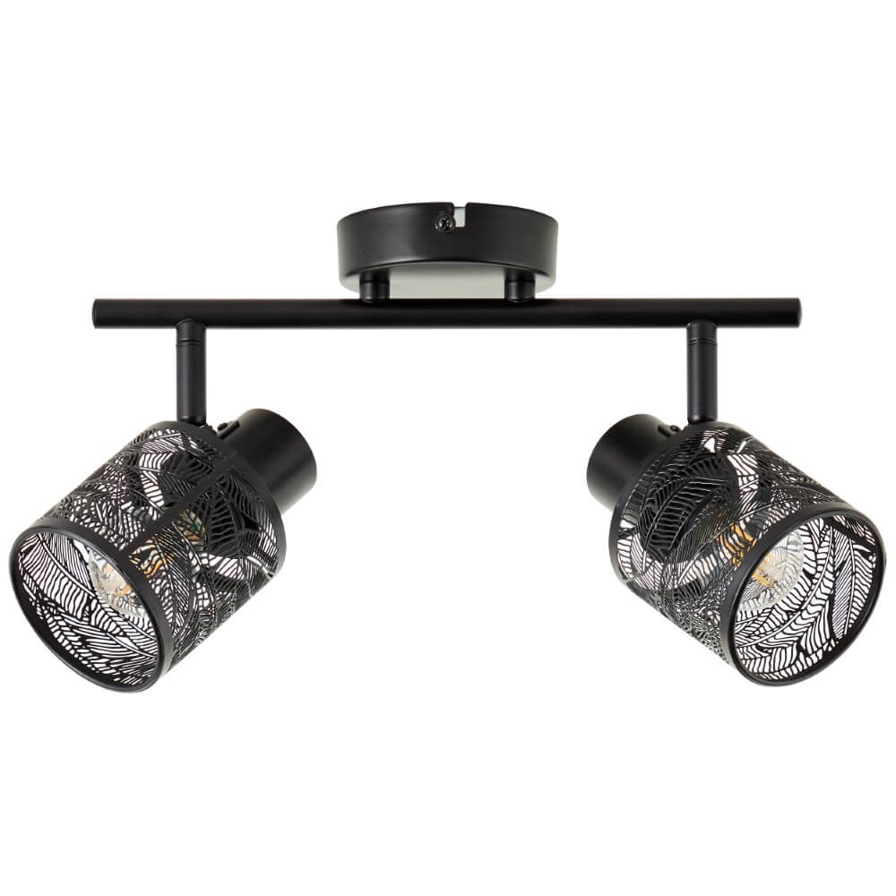 Black ceiling lamp Bano 2-light Brilliant 4004353413476