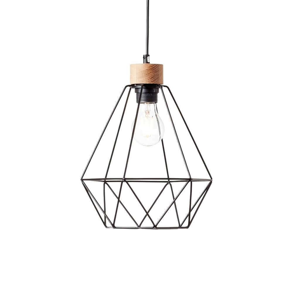 Ø 25cm pendant lamp Drewno Rural