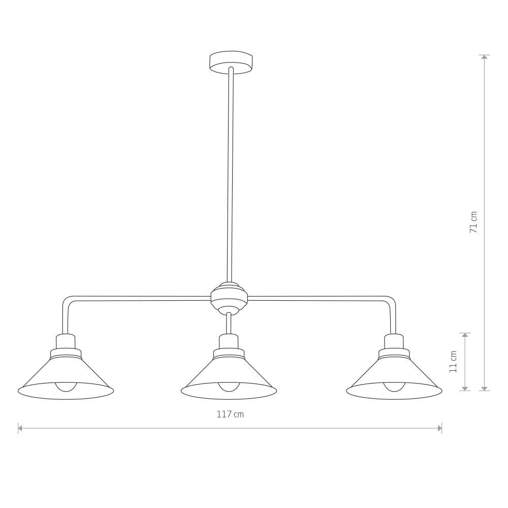 Rural hanging lamp Craft 3x E27 Lyora 5903139915090