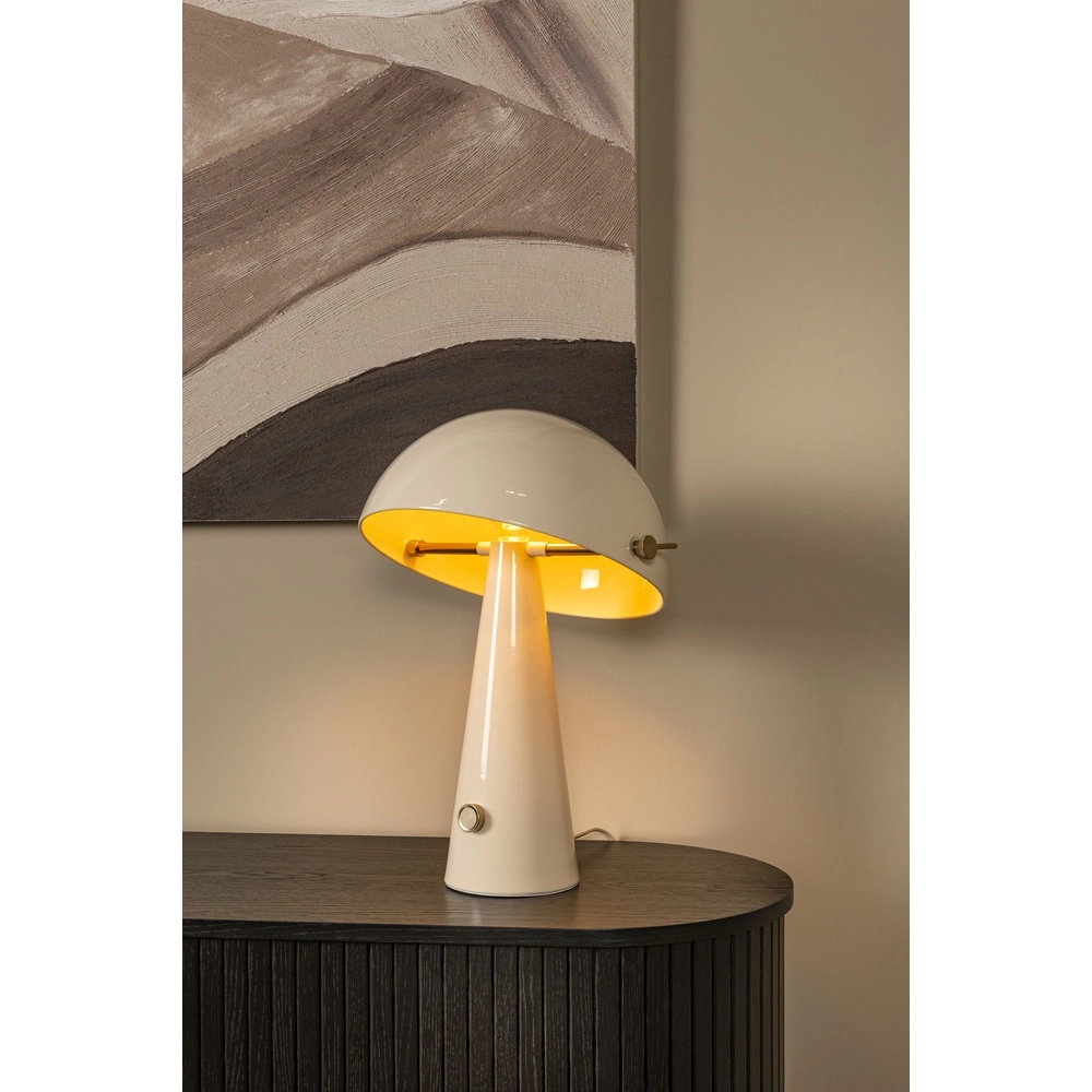 Table lamp Barone taupe Ø 38cm Lucide Vibes 5411212650115