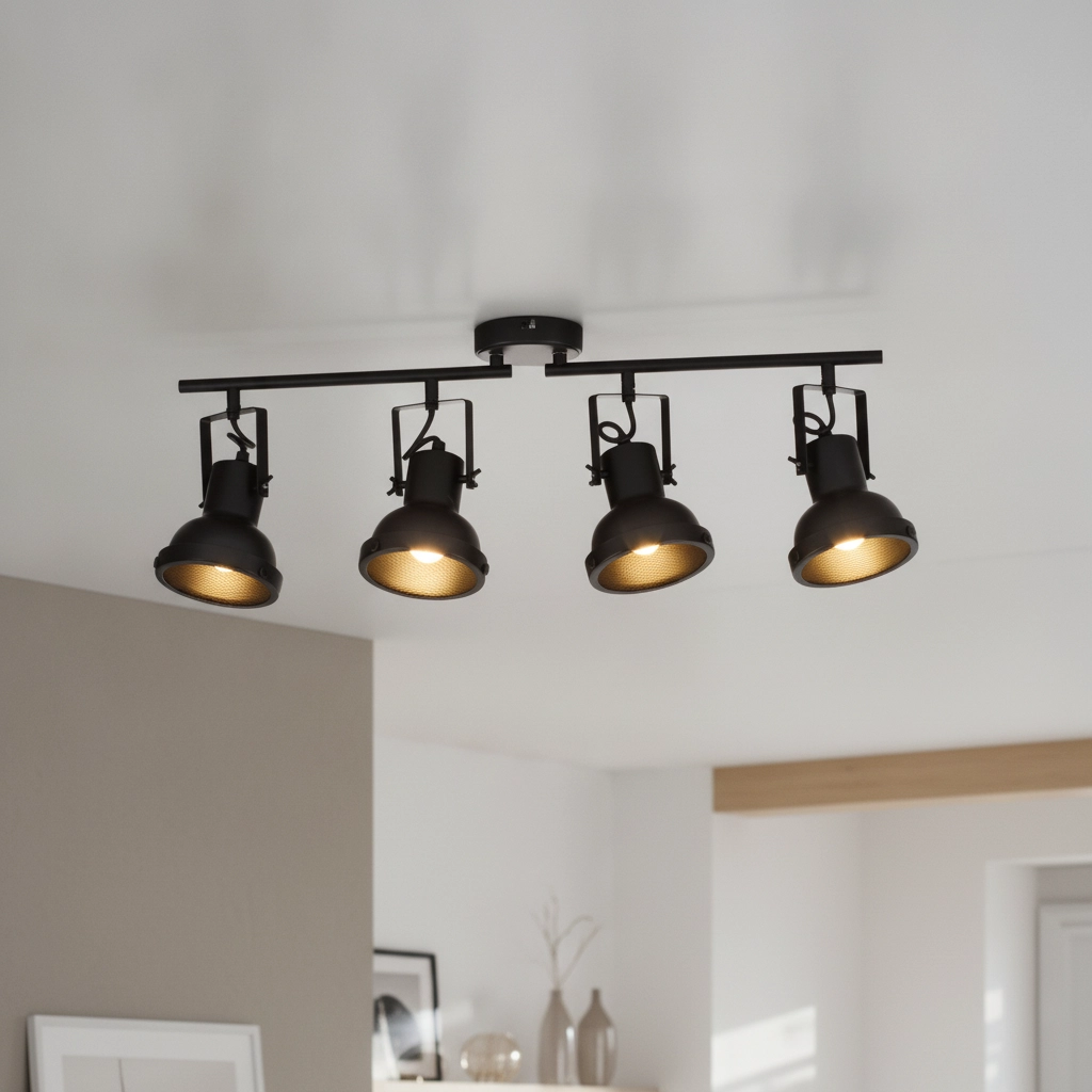 Ceiling lamp Ruvi 4-light black