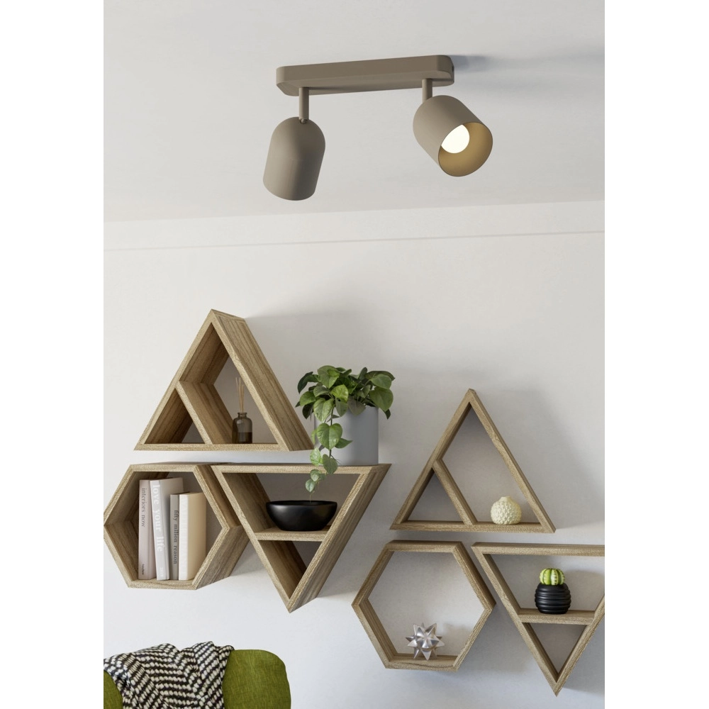 Design ceiling spotlight Tilston 2-light sand brown Eglo 9008606359721
