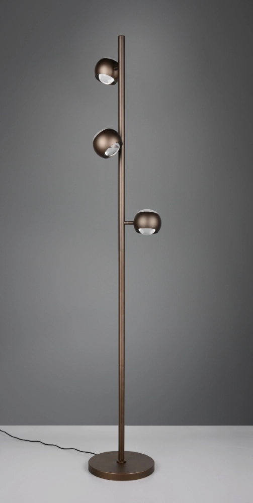 3-light LED reading lamp Orbit Platinum Brown Trio 4017807686654