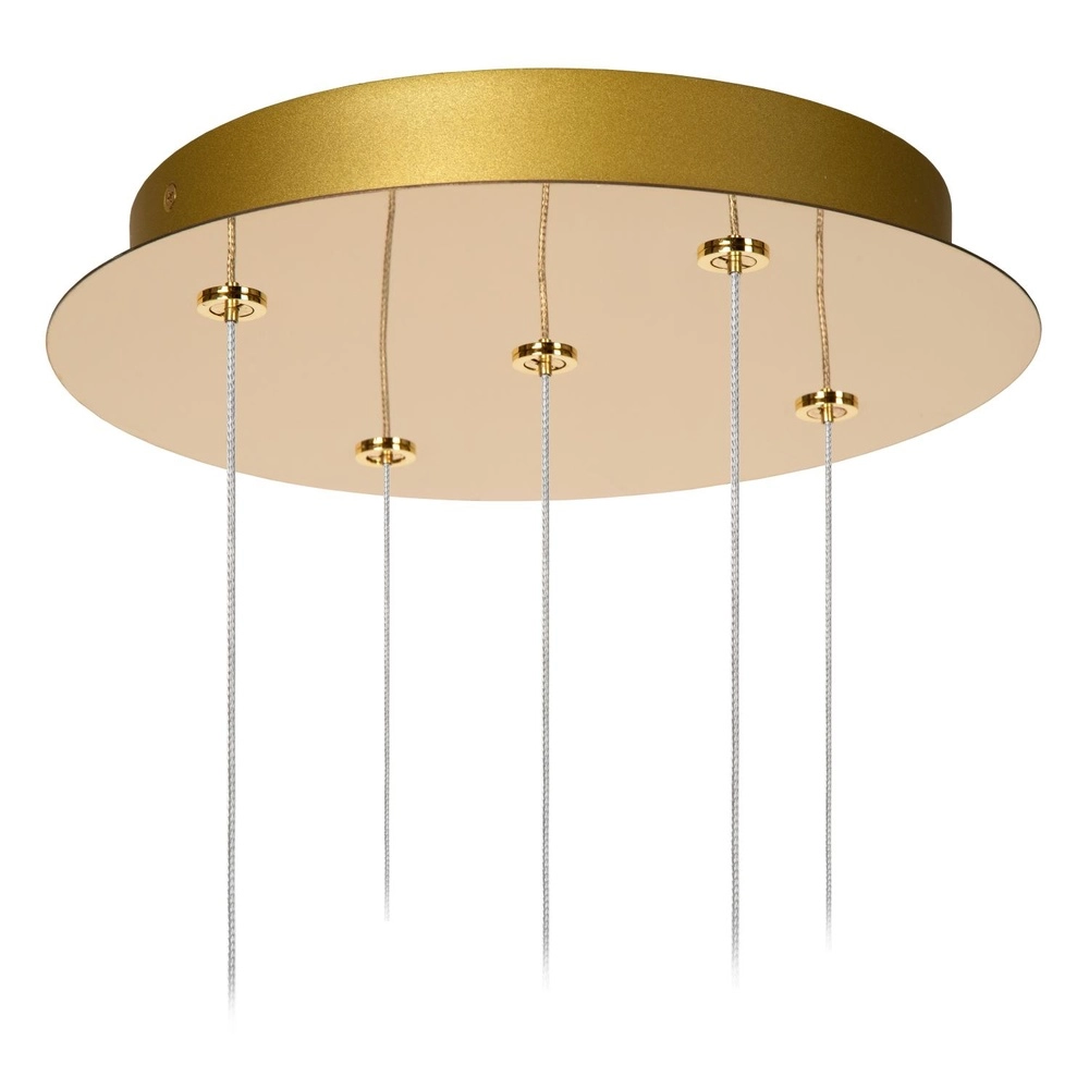 Golden pendant lamp Cintra Vide 5-light Lucide 5411212134417