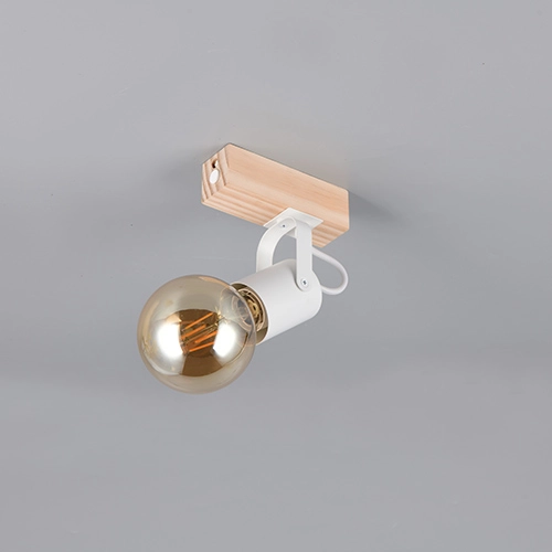 Ceiling lamp Lynar white with wood Trio 4017807670707