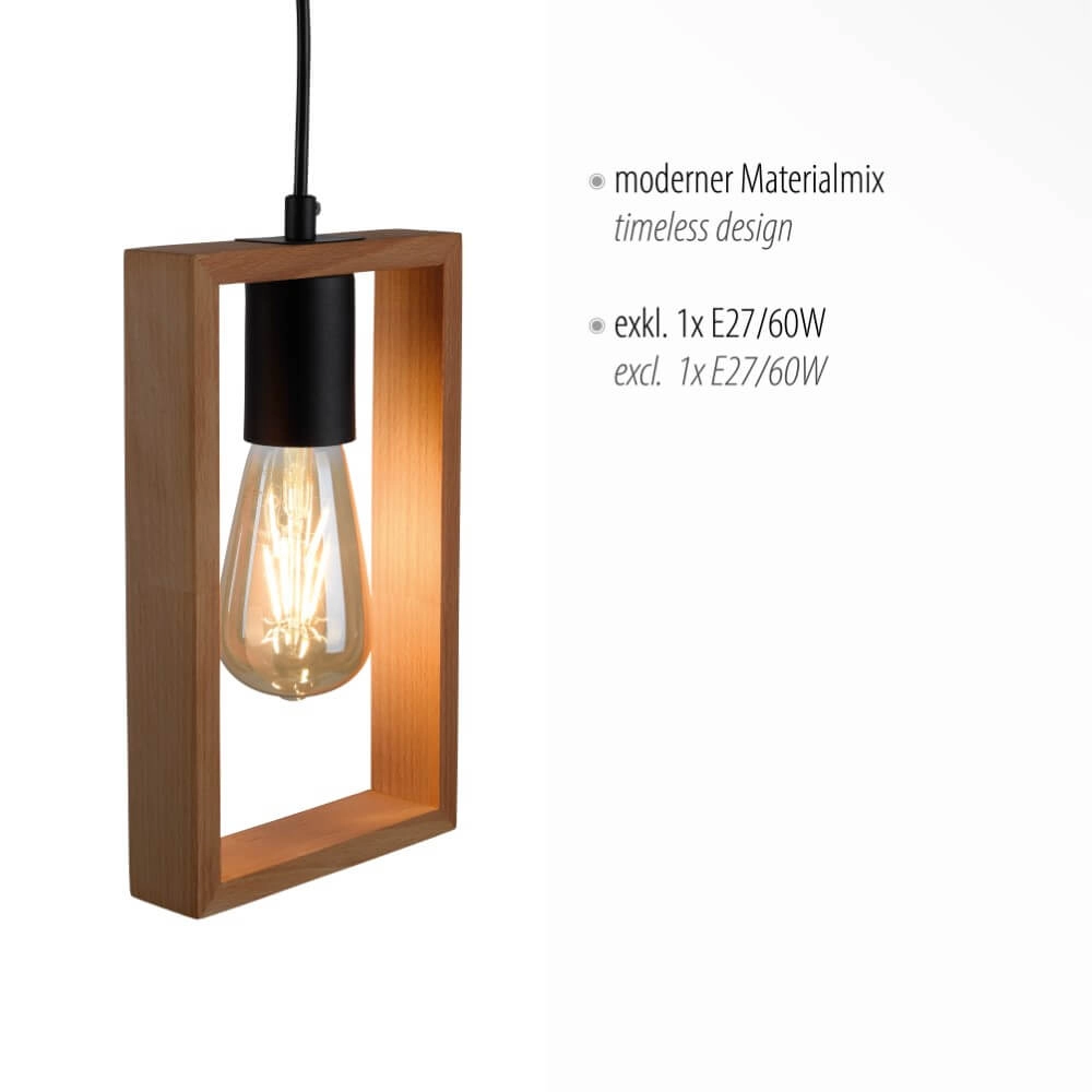 Country Pendant Lamp Franky 1-light Just Light 4043689966423