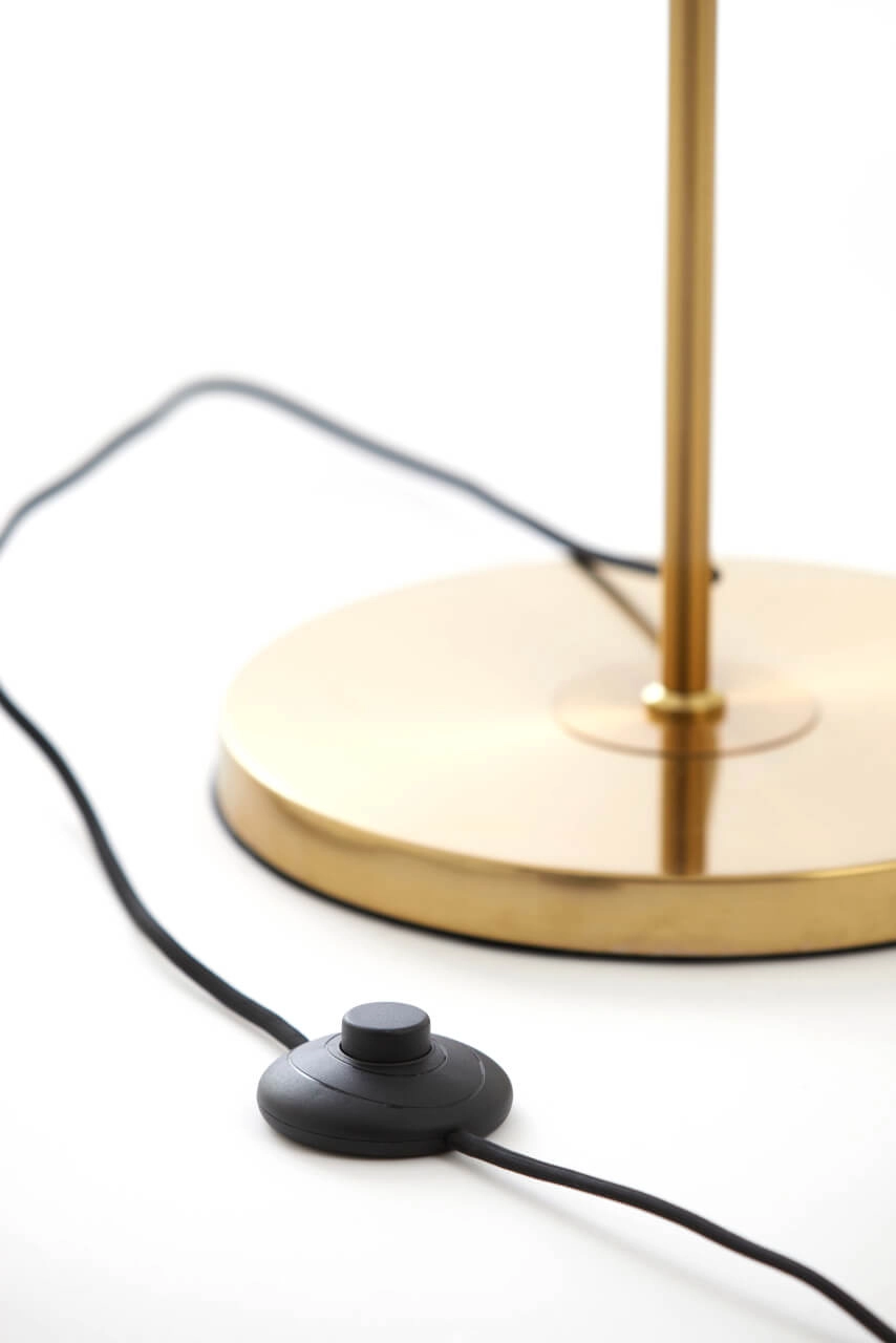 Golden floor lamp Medina with amber glass Light & Living 8717807696986