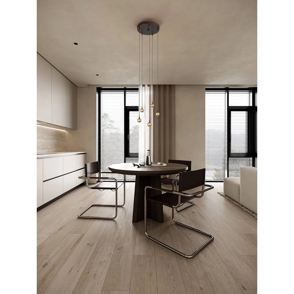 5-light pendant lamp Talana cocoa brown with gold Ø 35cm DTW Masterlight 8718121427126