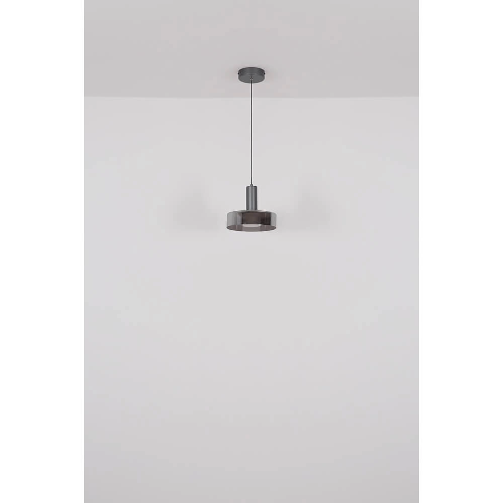 Sleek pendant lamp Grant grey Ø 22cm Globo 9007371474899