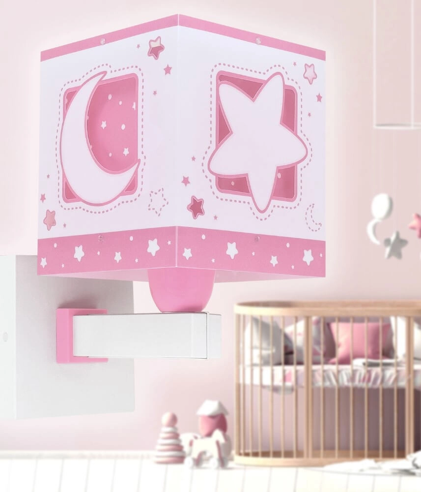 Pink wall lamp Moonlight for children's room Dalber 8420406001920