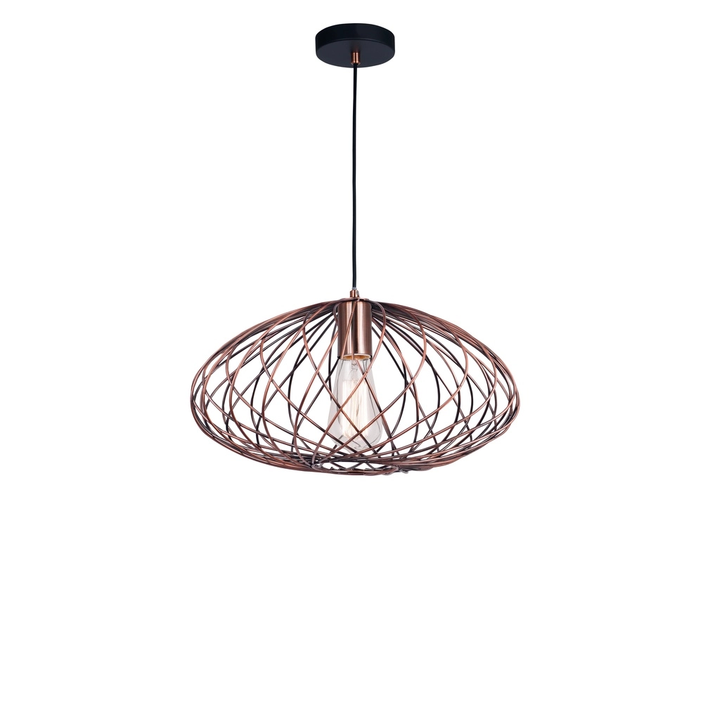 Pendant lamp Eriberto Ø 35cm rust brown Lyora 5212017407610