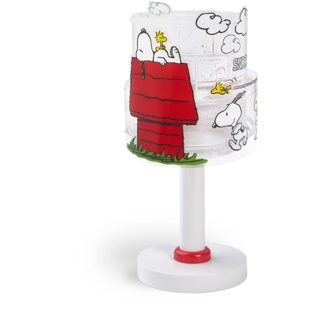 Table lamp Snoopy white with red