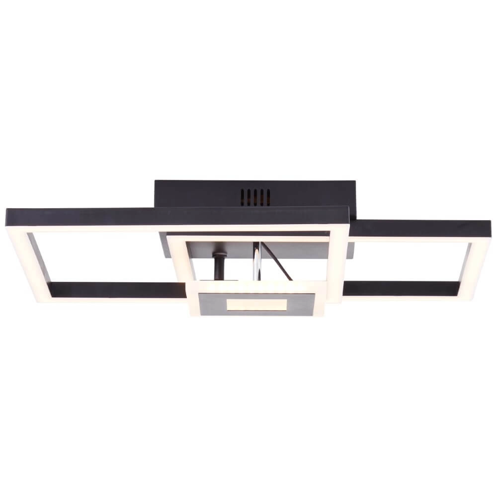 Ceiling lamp Bray Square Black Brilliant 4004353420016