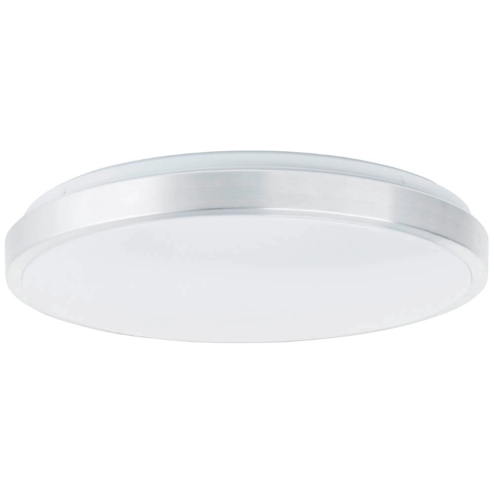 Nickel ceiling lamp Livius with white Ø 48.5cm
