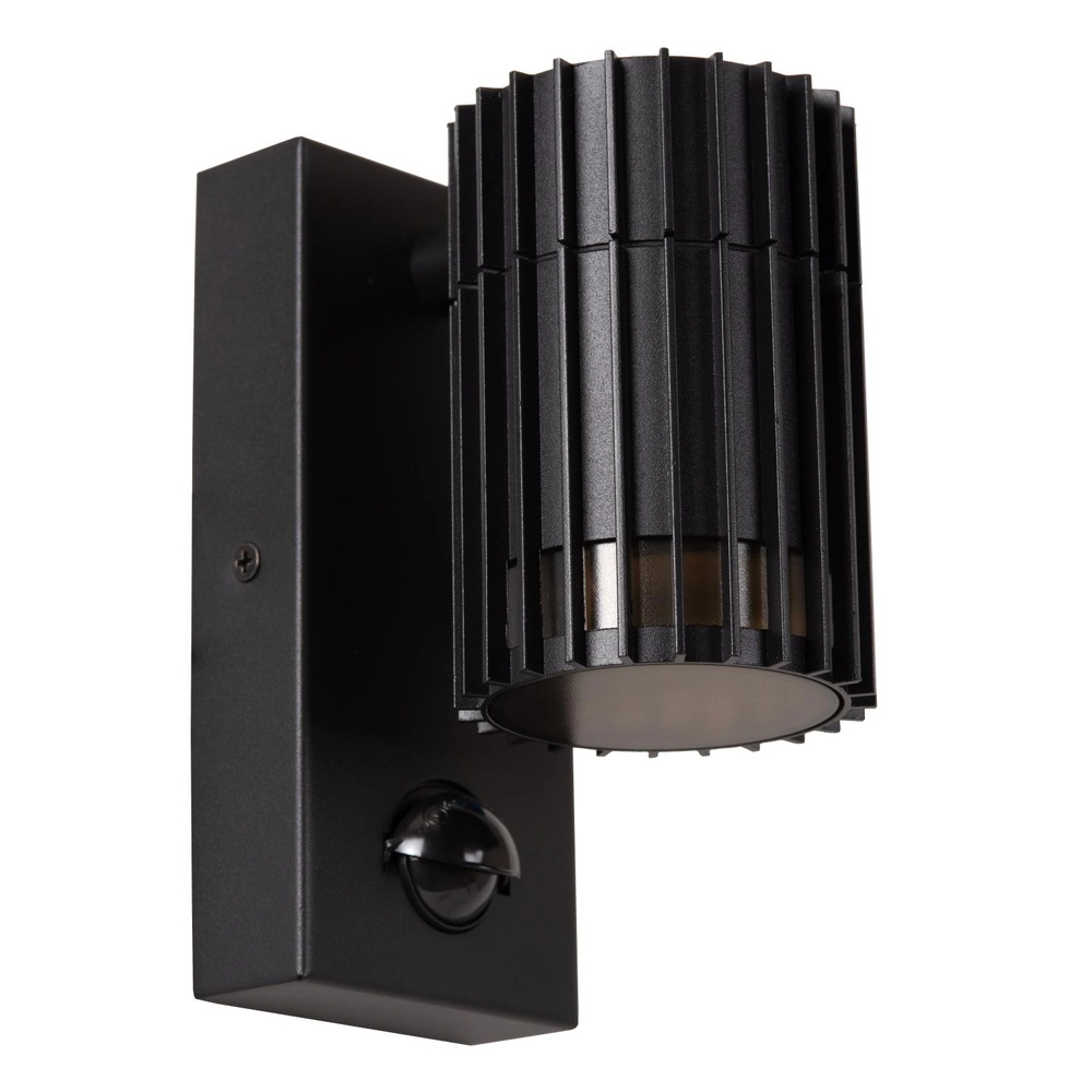 Black wall lamp Timbala only with sensor