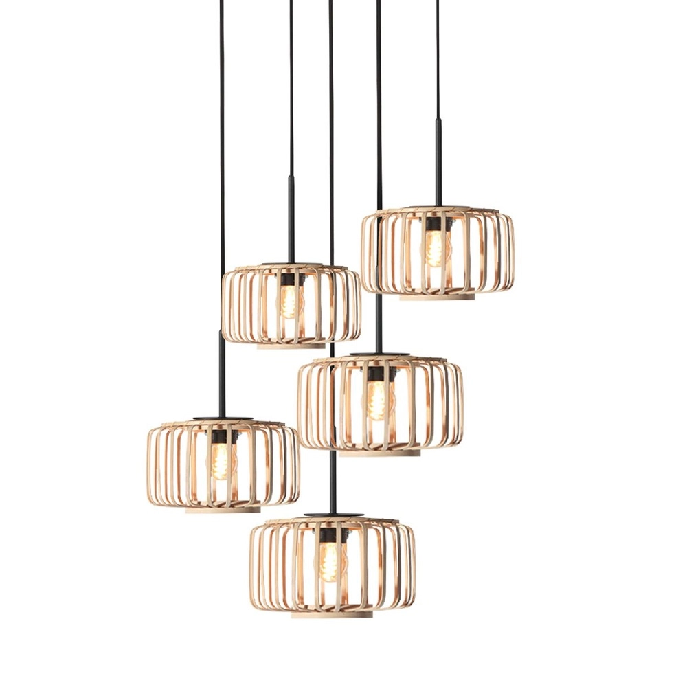 5-light pendant lamp HaloSwap round Ø 50cm Steinhauer 8712746183160