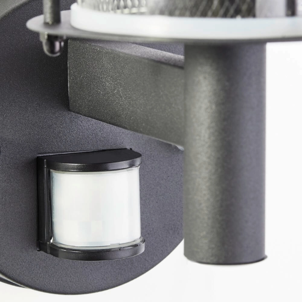 Black outdoor lamp Detroit with sensor Brilliant 4004353403224