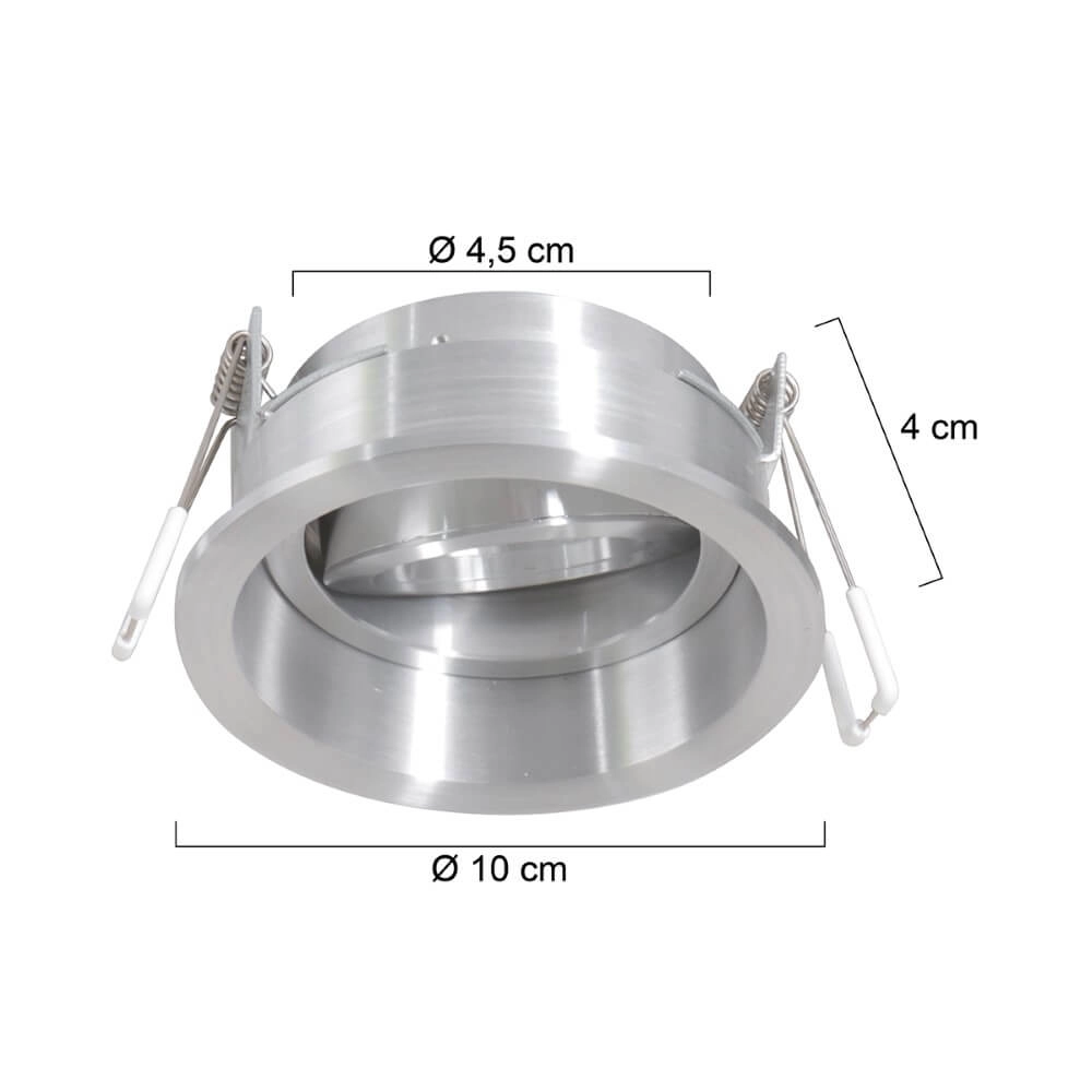 Brushed recessed spotlight Pelite spot Ø 10cm Steinhauer 8712746152661