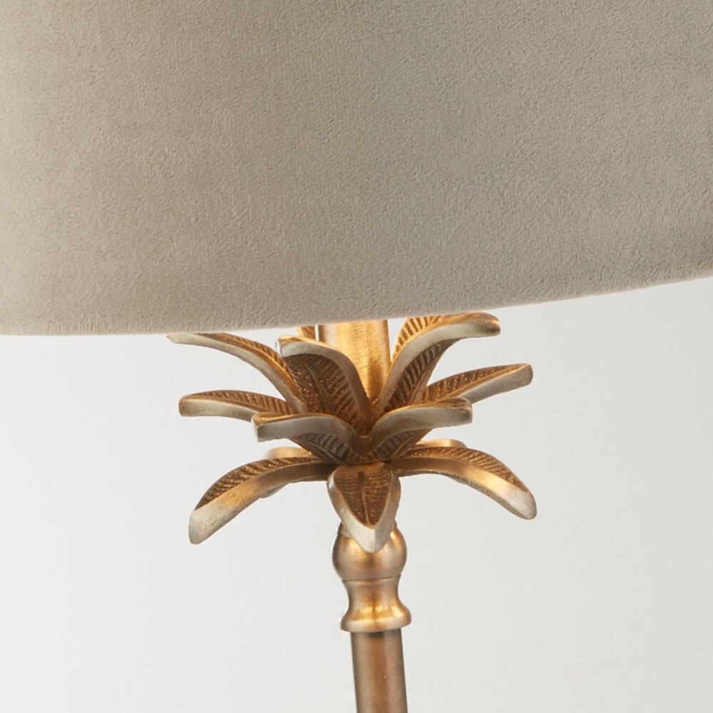 Table lamp Palm gold with cream shade Searchlight 5053423257501