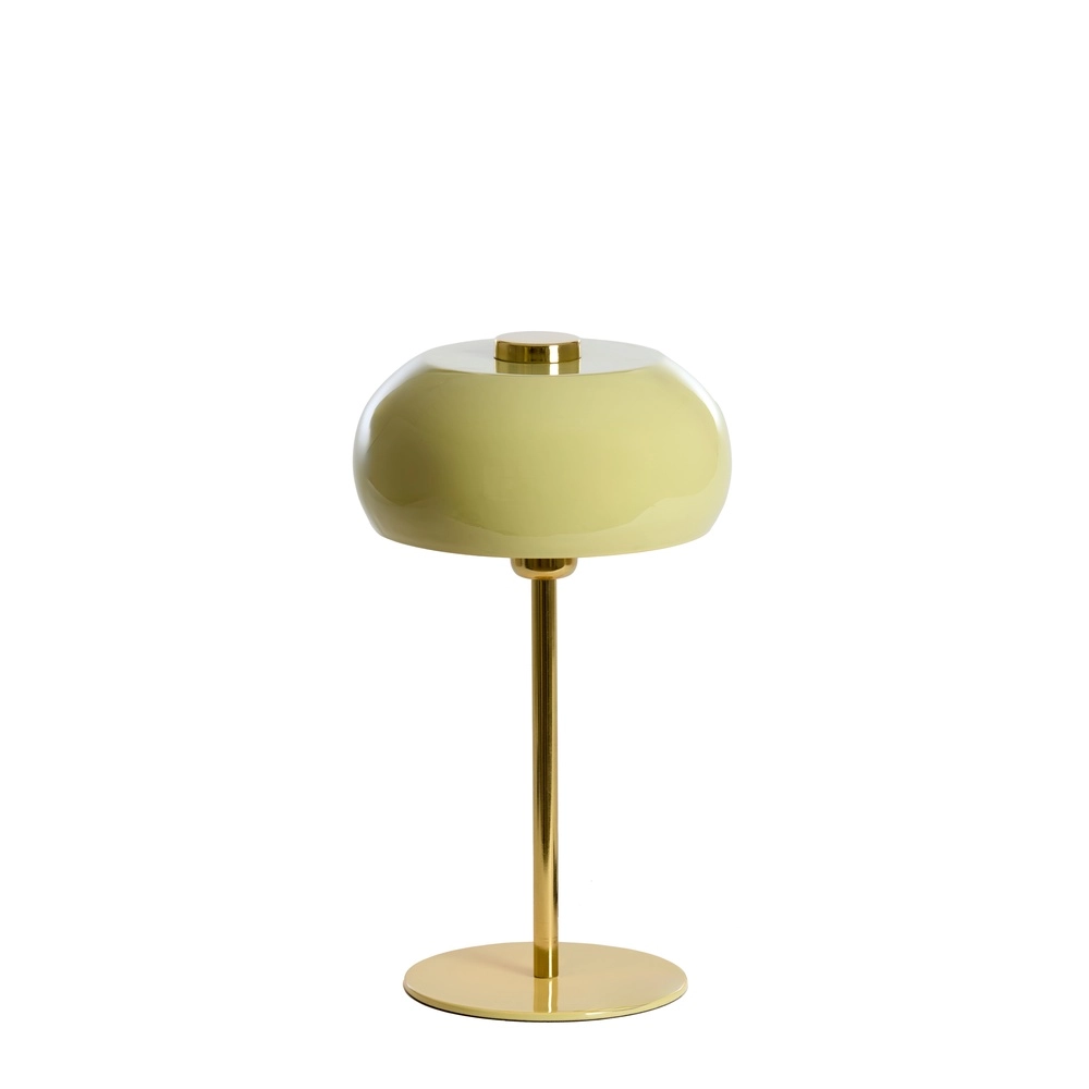 Table lamp Surin Ø 23cm - gloss light green with gold Light & Living 8717807743468