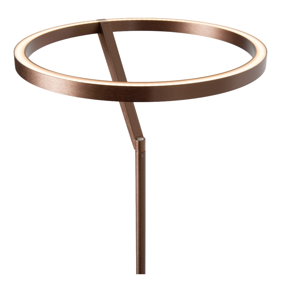 Sleek floor lamp with reading lamp Applause Brushed copper - LED Premium by Lucide 5411212221872