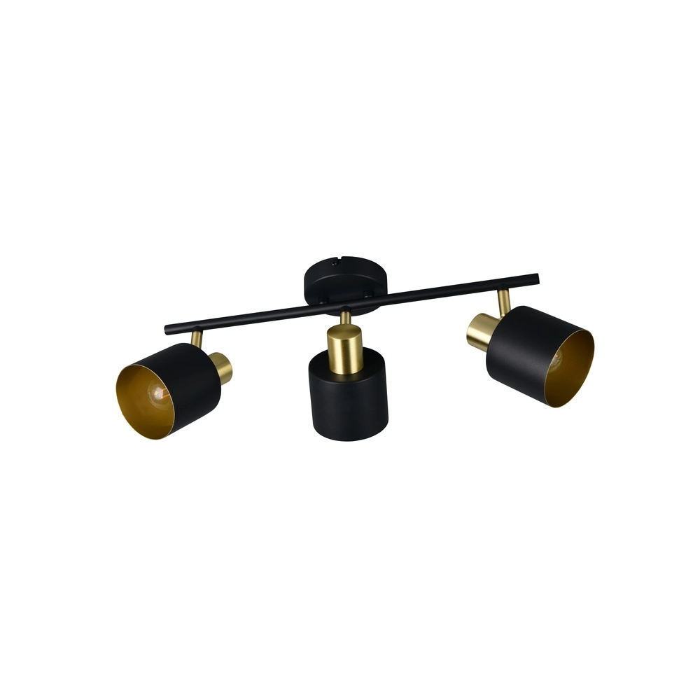 Ceiling lamp Eva 3-light black with gold Trio 4017807654660