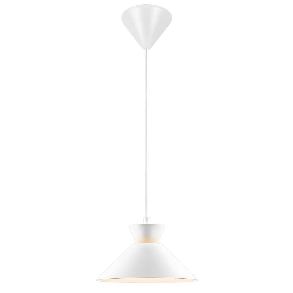 Sleek pendant lamp Dial white Ø 25cm