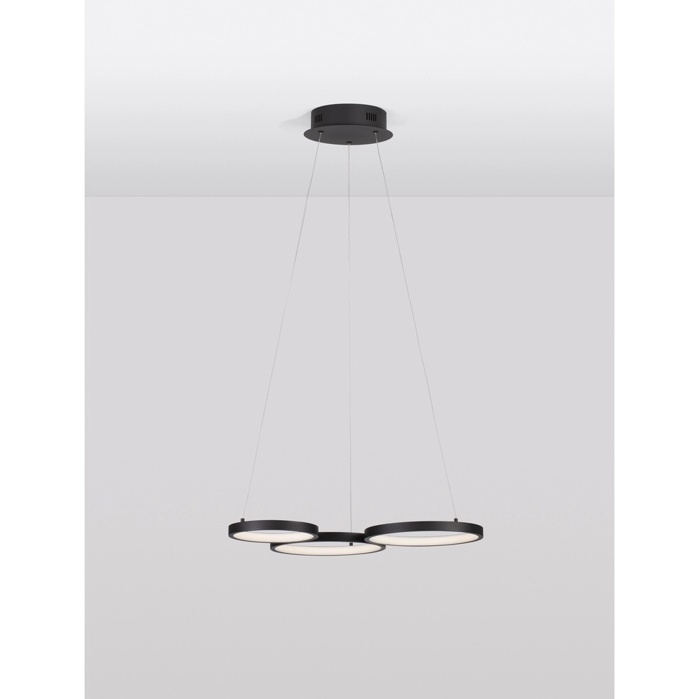 Modern pendant lamp Magnus black 55cm