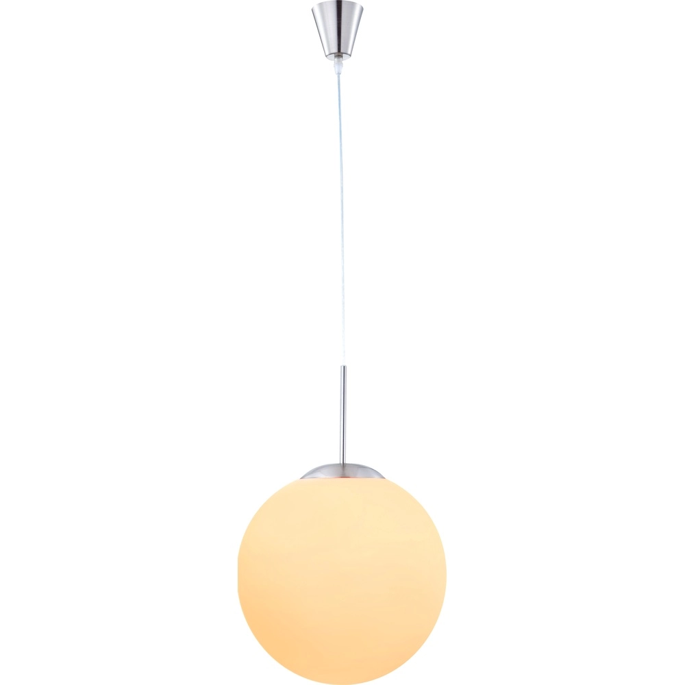 Design pendant lamp Balla nickel with white Ø 30cm