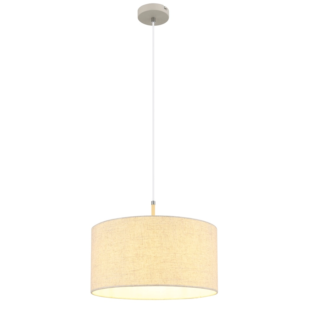 Pendant lamp Deleon sand brown Ø 40cm